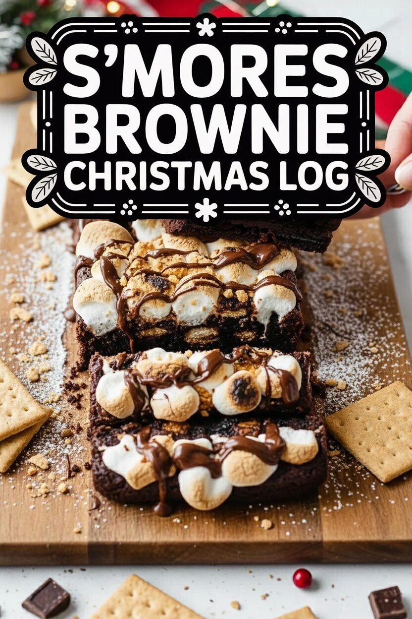 S mores Brownie Christmas Log