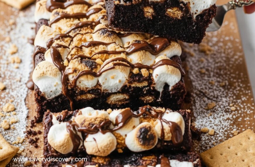 S mores Brownie Christmas Log