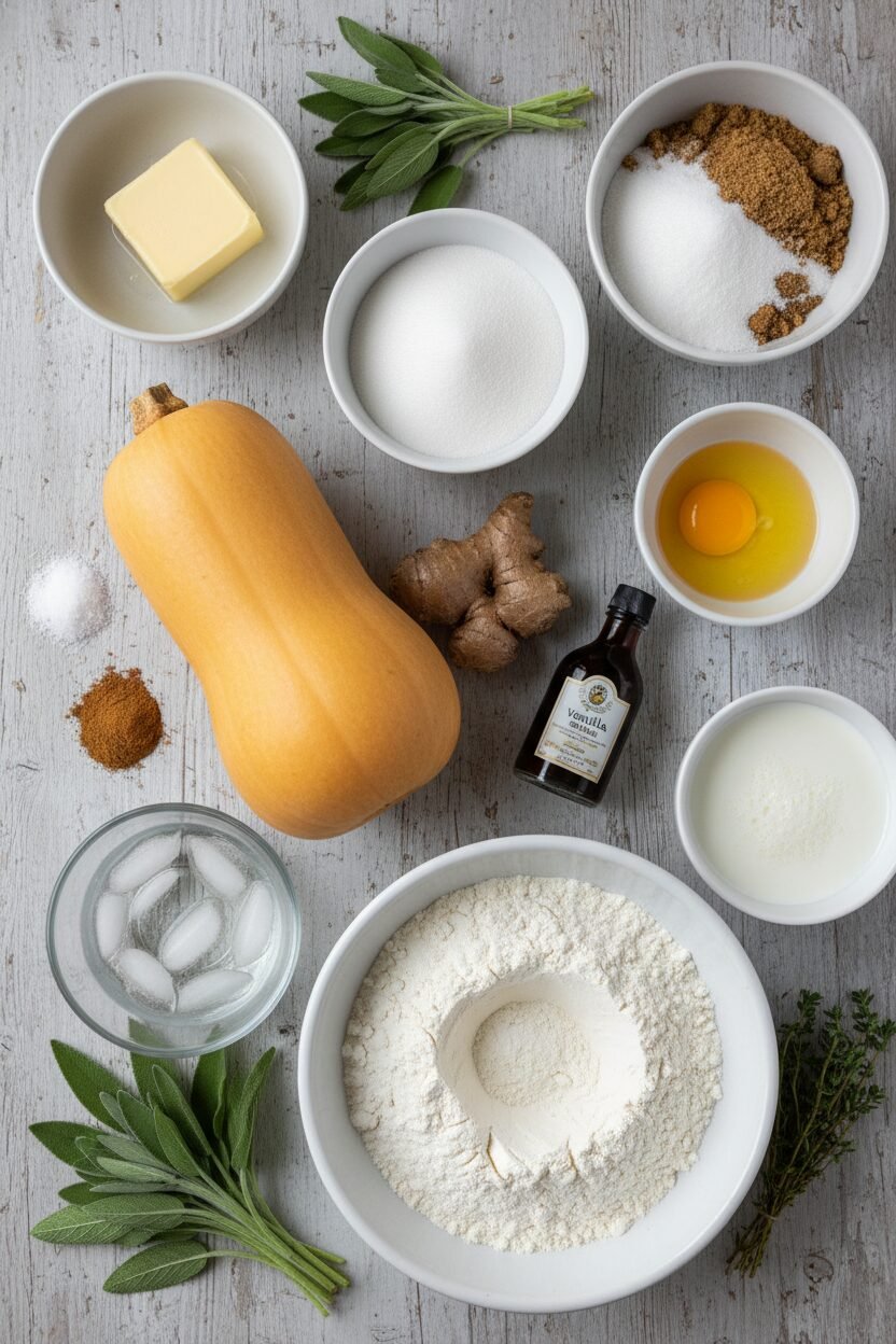 Sage Brown Butter Butternut Pie