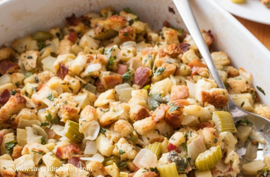 Savory Apple and Bacon Holiday Dressing
