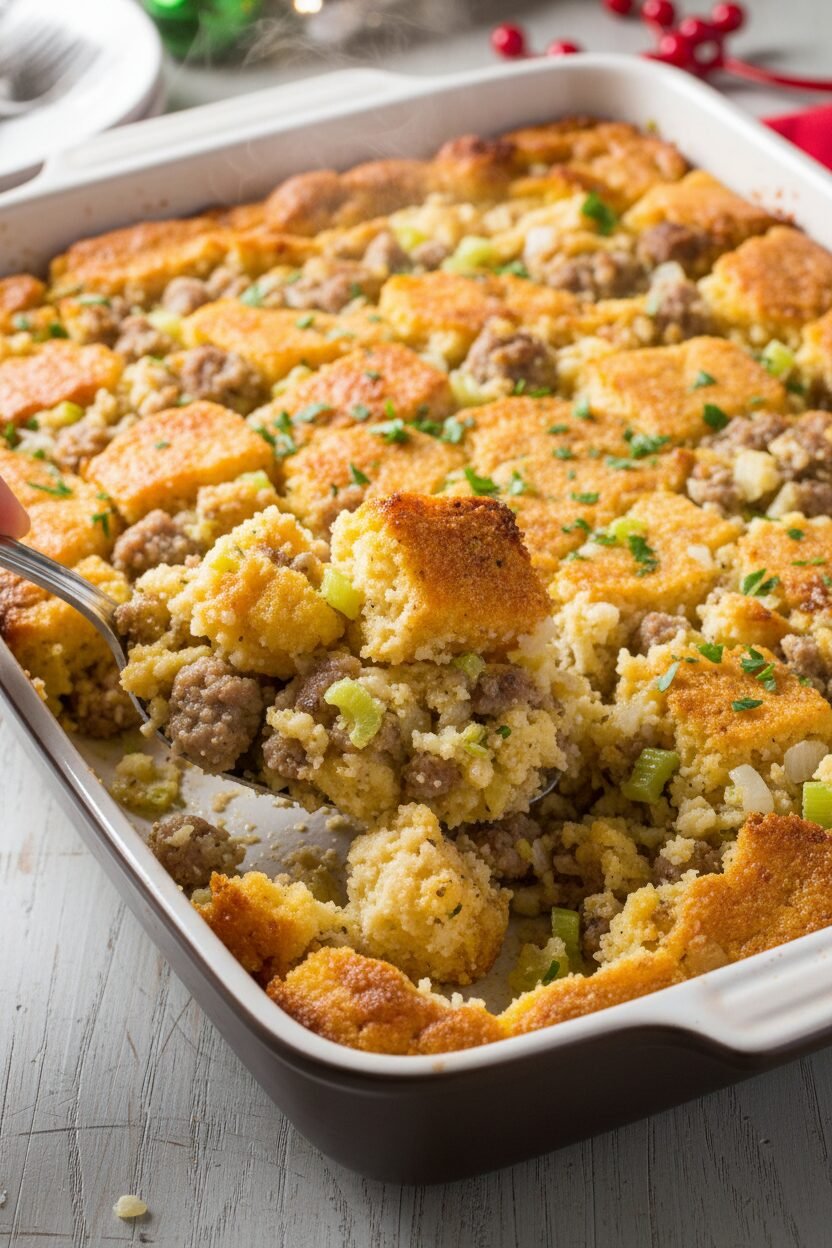 Savory Cornbread Dressing for the Holidays