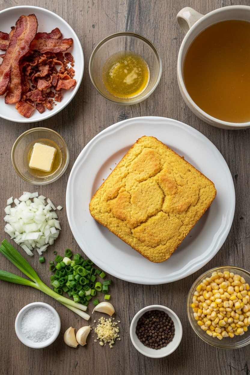Savory Cornbread and Bacon Holiday Dressing