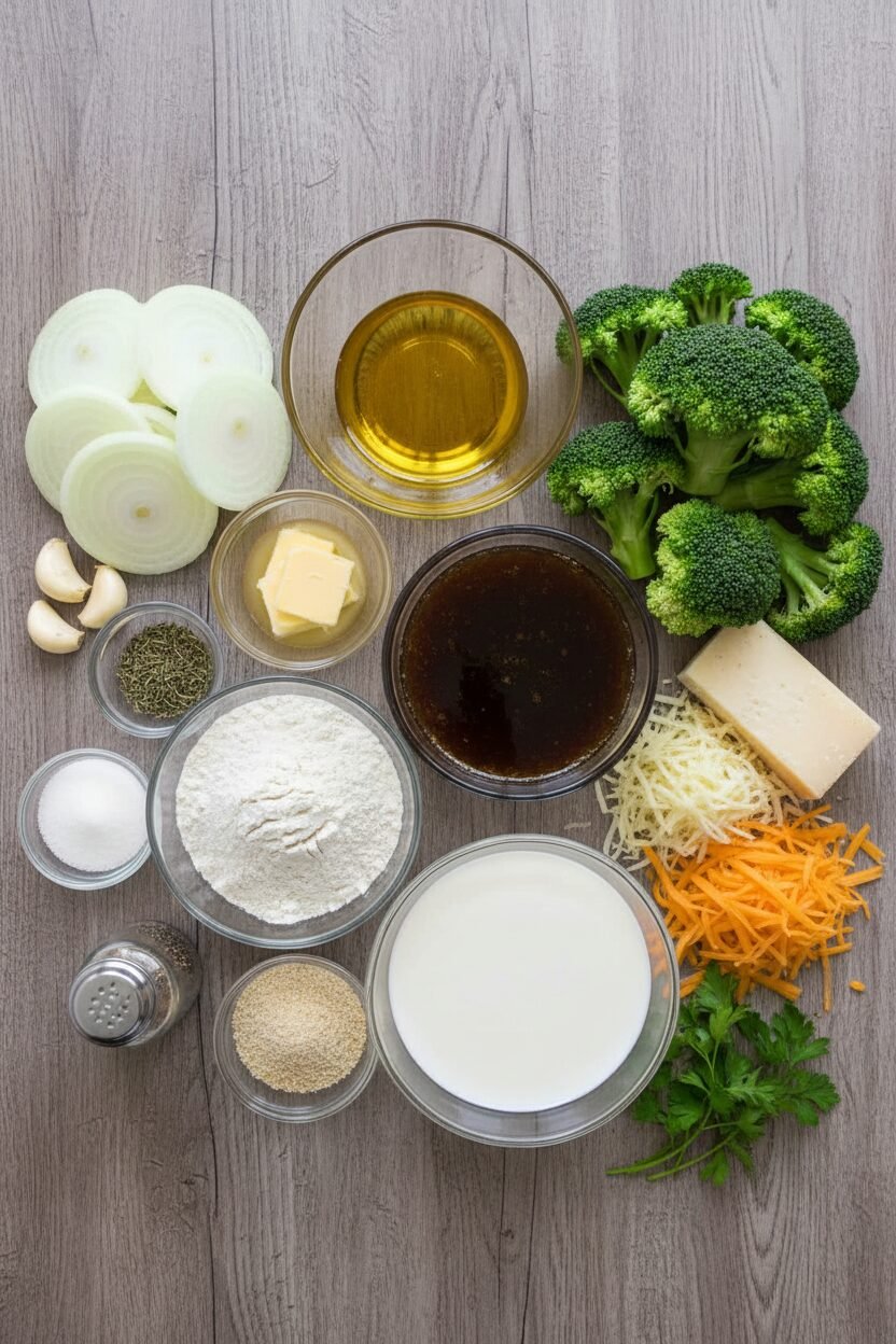 Savory Onion Broccoli Holiday Bake