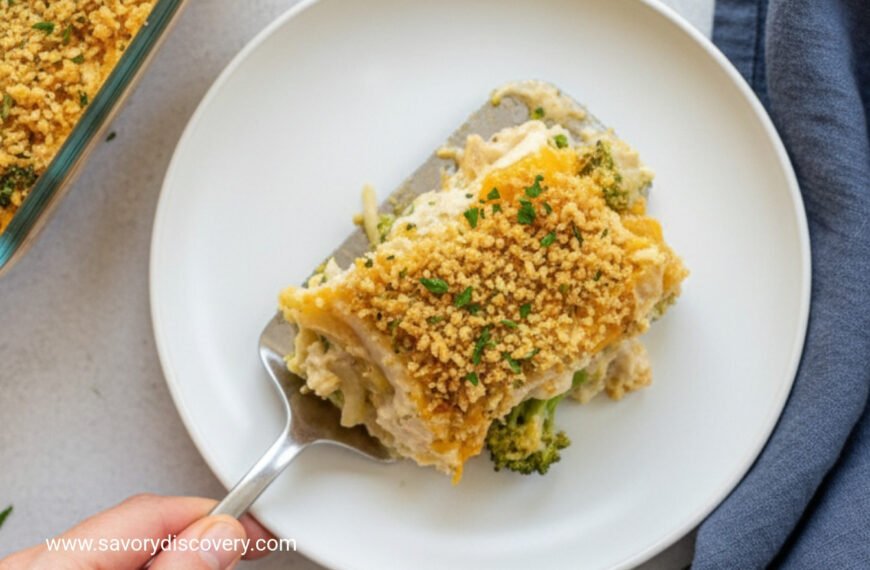 Savory Onion Broccoli Holiday Bake