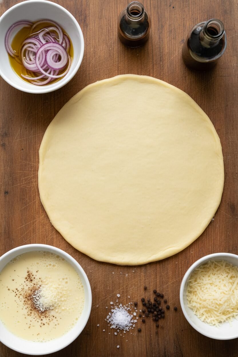 Savory Onion and Caramel Quiche Noel