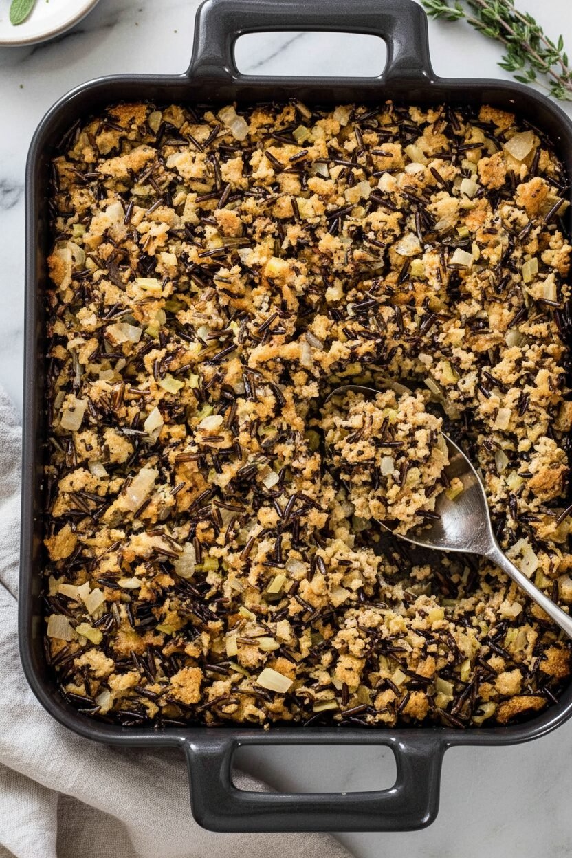 Savory Wild Rice Holiday Dressing