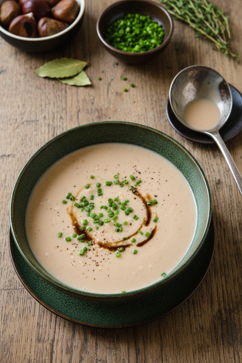 Silken Chestnut Christmas Bisque