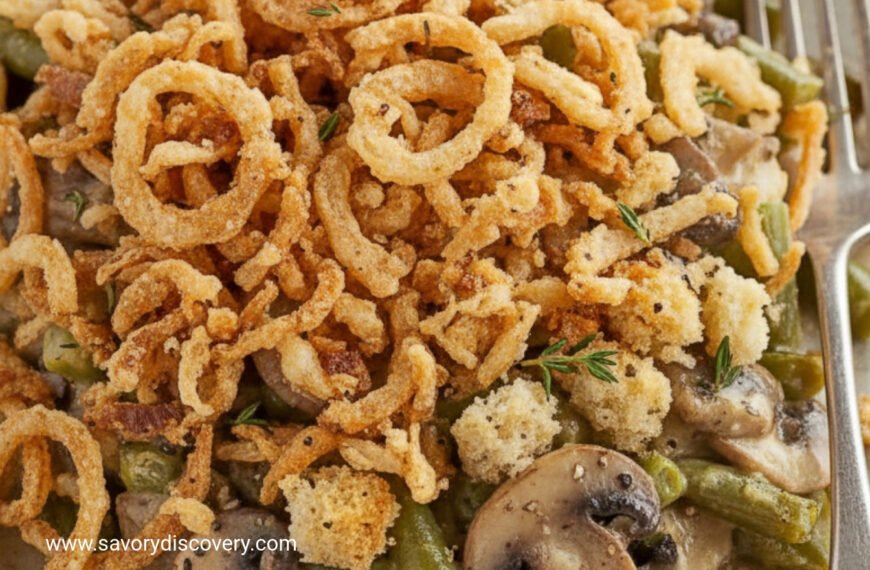 Slow Cooker Holiday Green Bean Bake