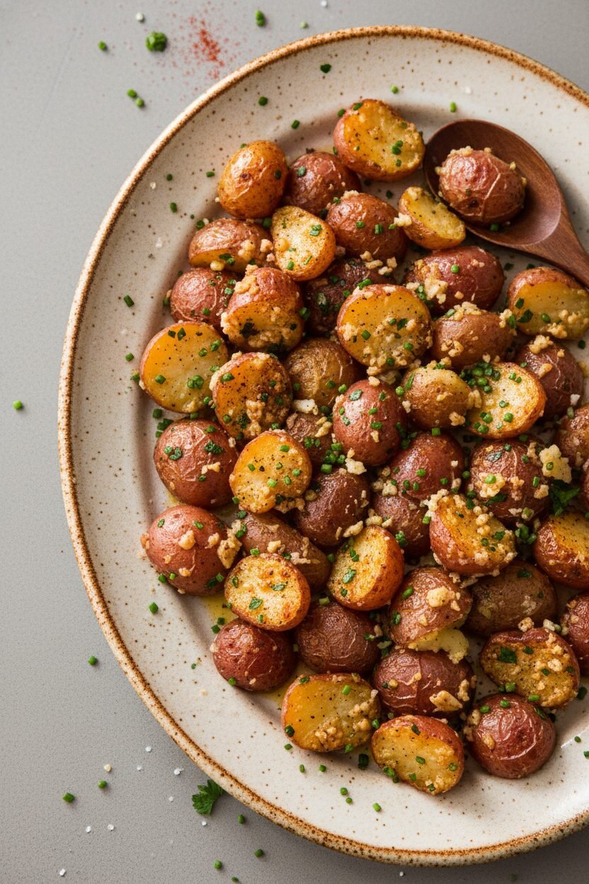 Smoked Paprika Garlic Crushed Christmas Potatoes