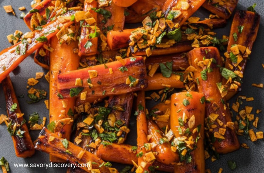 Smoky Almond and Parsley Roasted Carrots