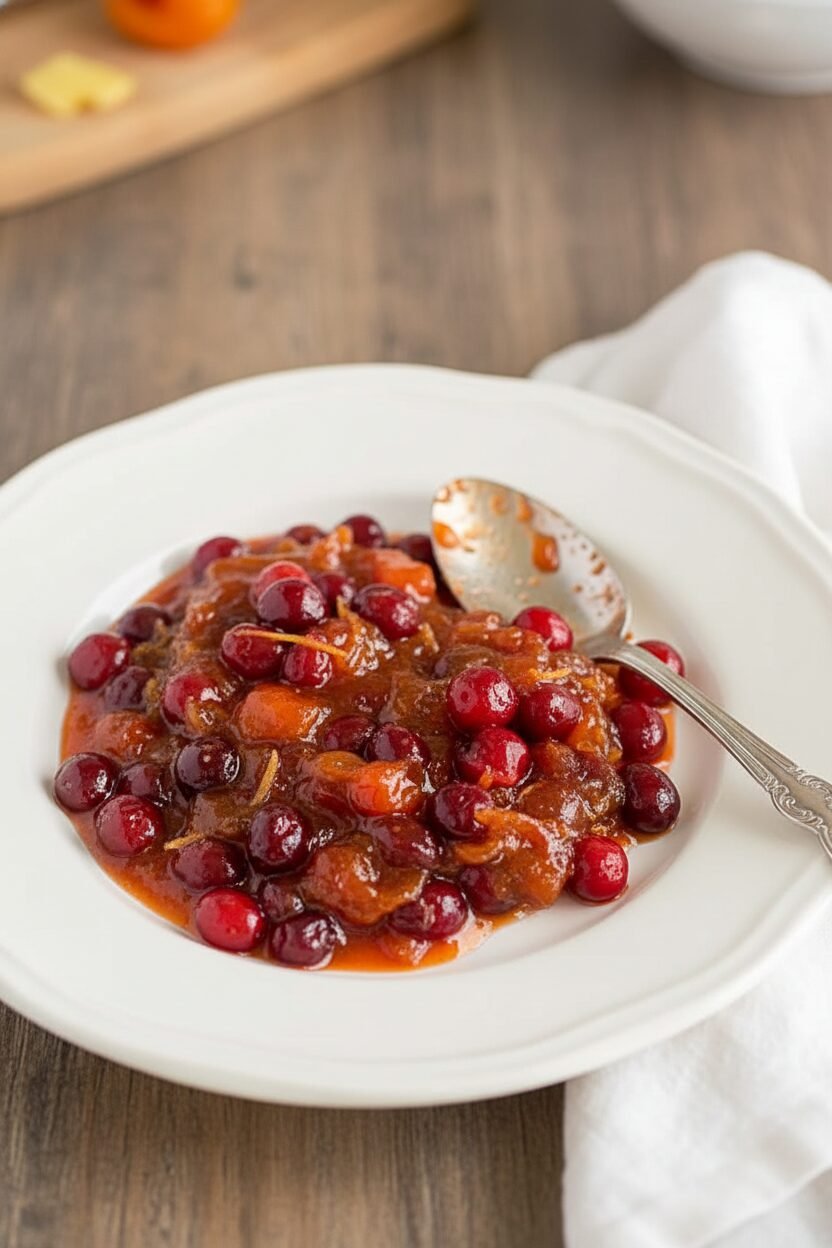 Spiced Apricot Ginger Cranberry Glaze