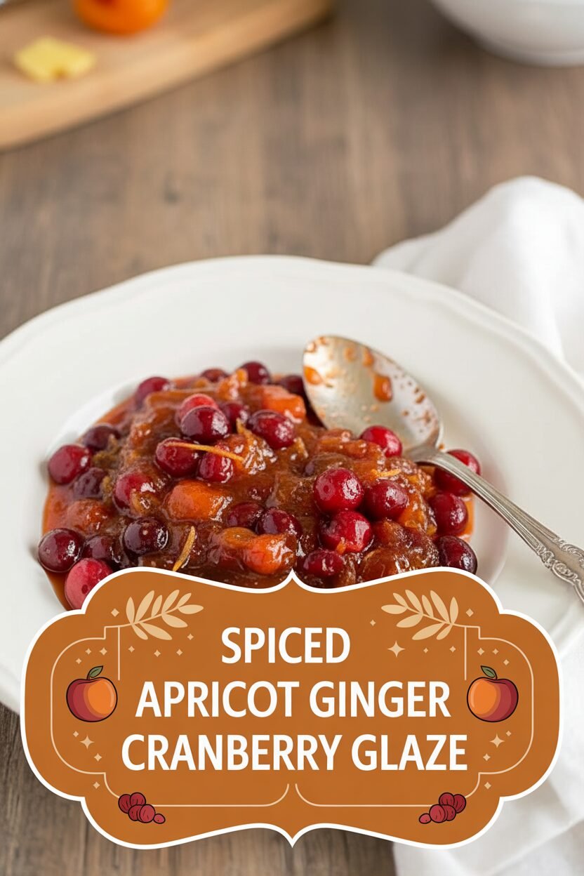 Spiced Apricot Ginger Cranberry Glaze