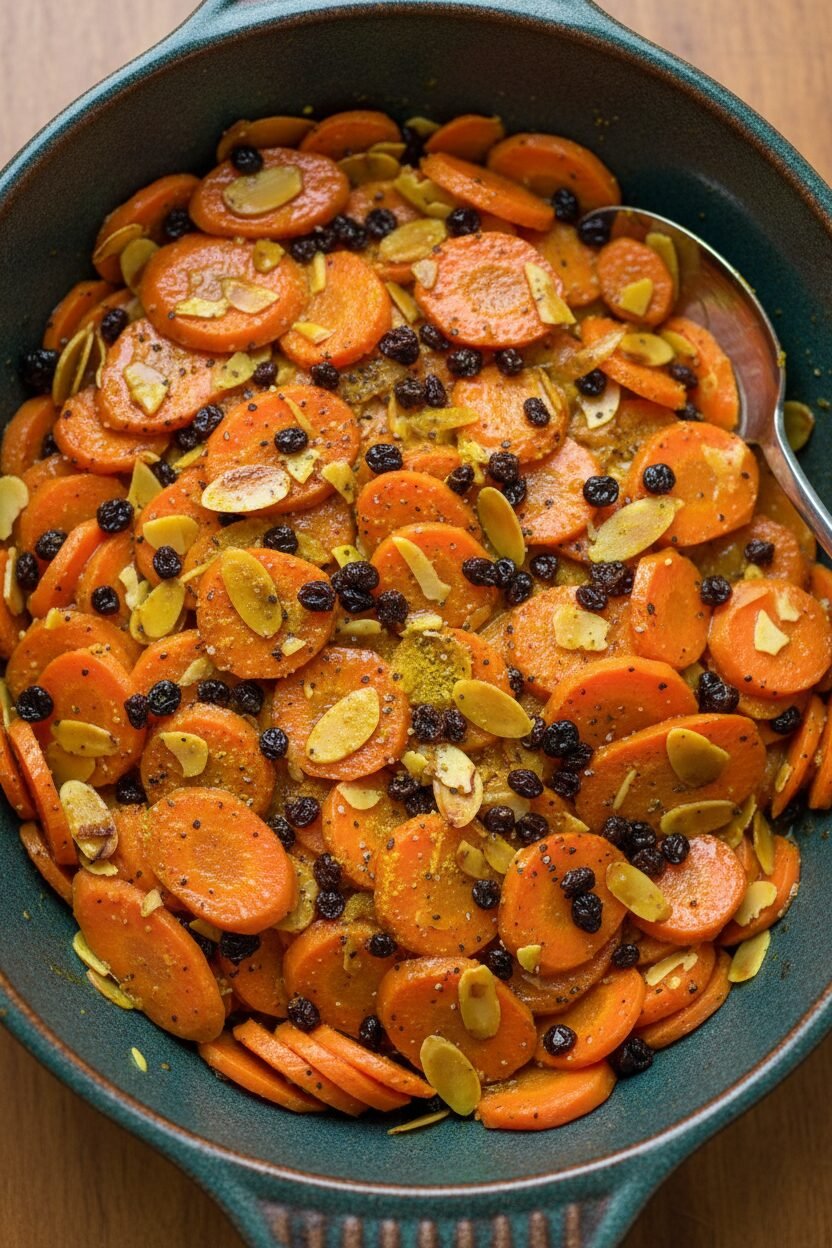 Spiced Carrot Almond Christmas Sidedish