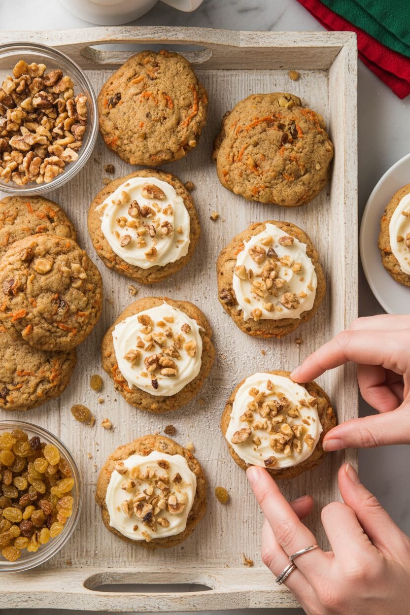 Spiced Carrot Cake Cookie Christmas Bites