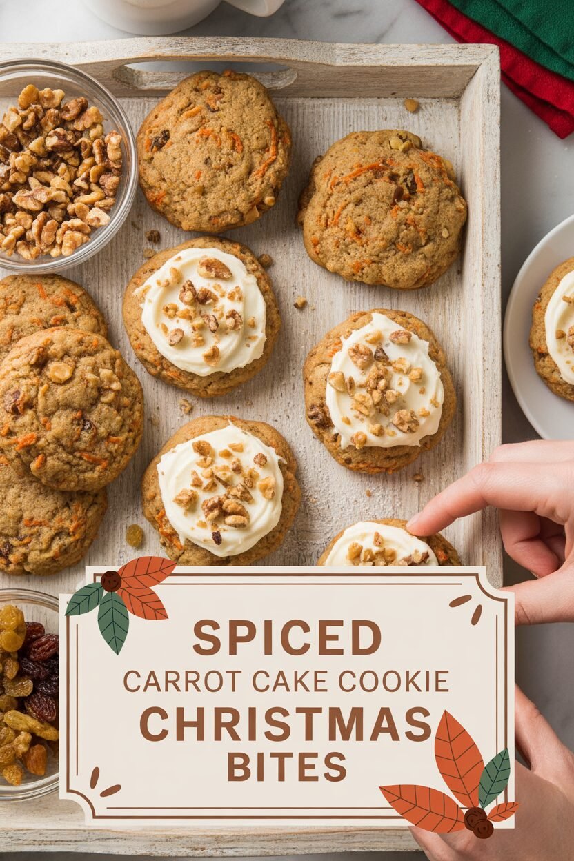 Spiced Carrot Cake Cookie Christmas Bites