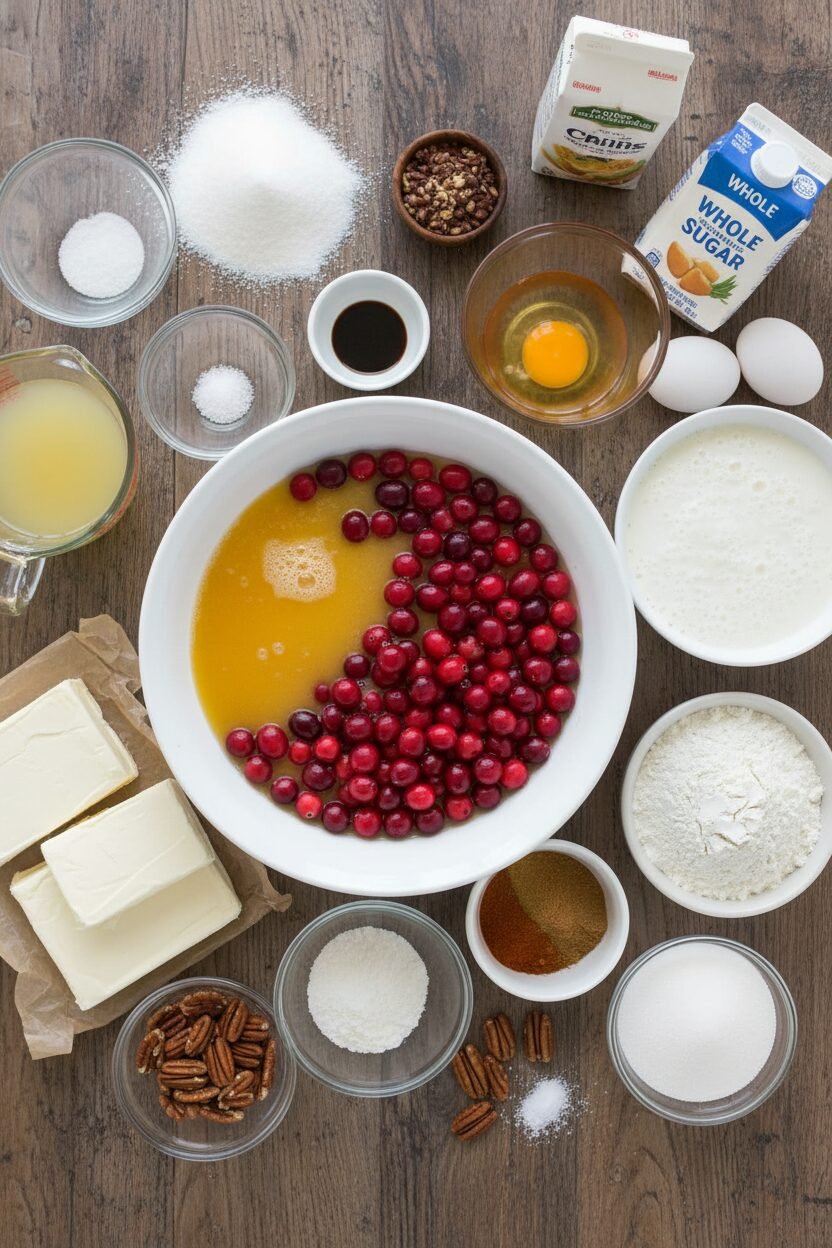 Spiced Cranberry Pecan Holiday Cake