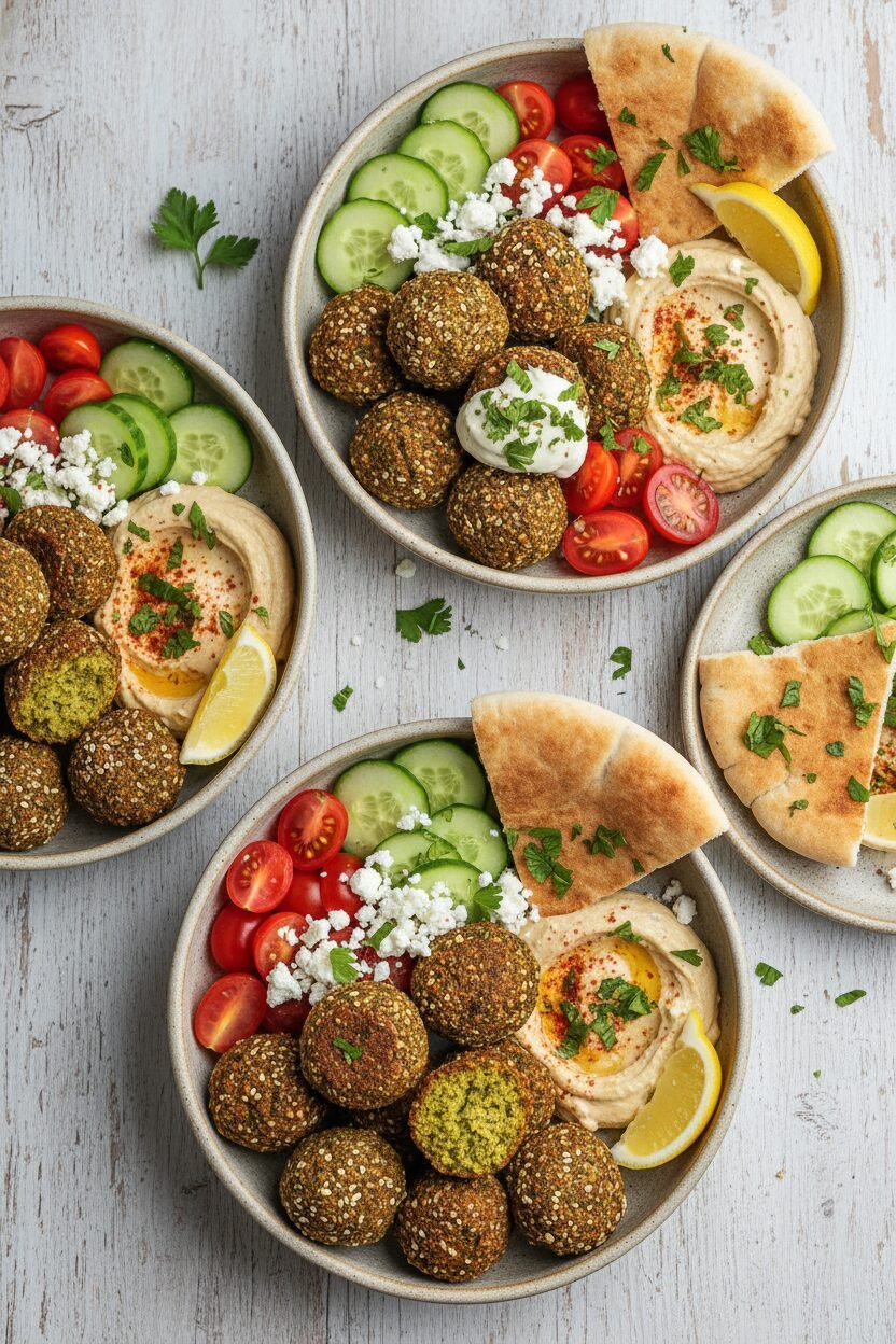 Spiced Falafel Holiday Harvest Bowls