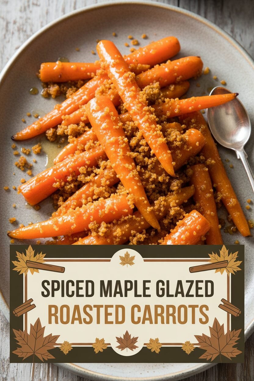 Spiced Maple Glazed Roasted Carrots