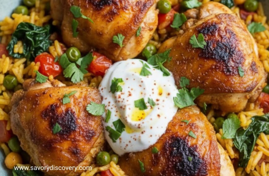 Spiced Moroccan Christmas Chicken and Rice