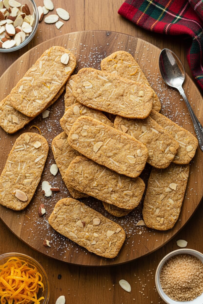 Spiced Orange Almond Christmas Crisps