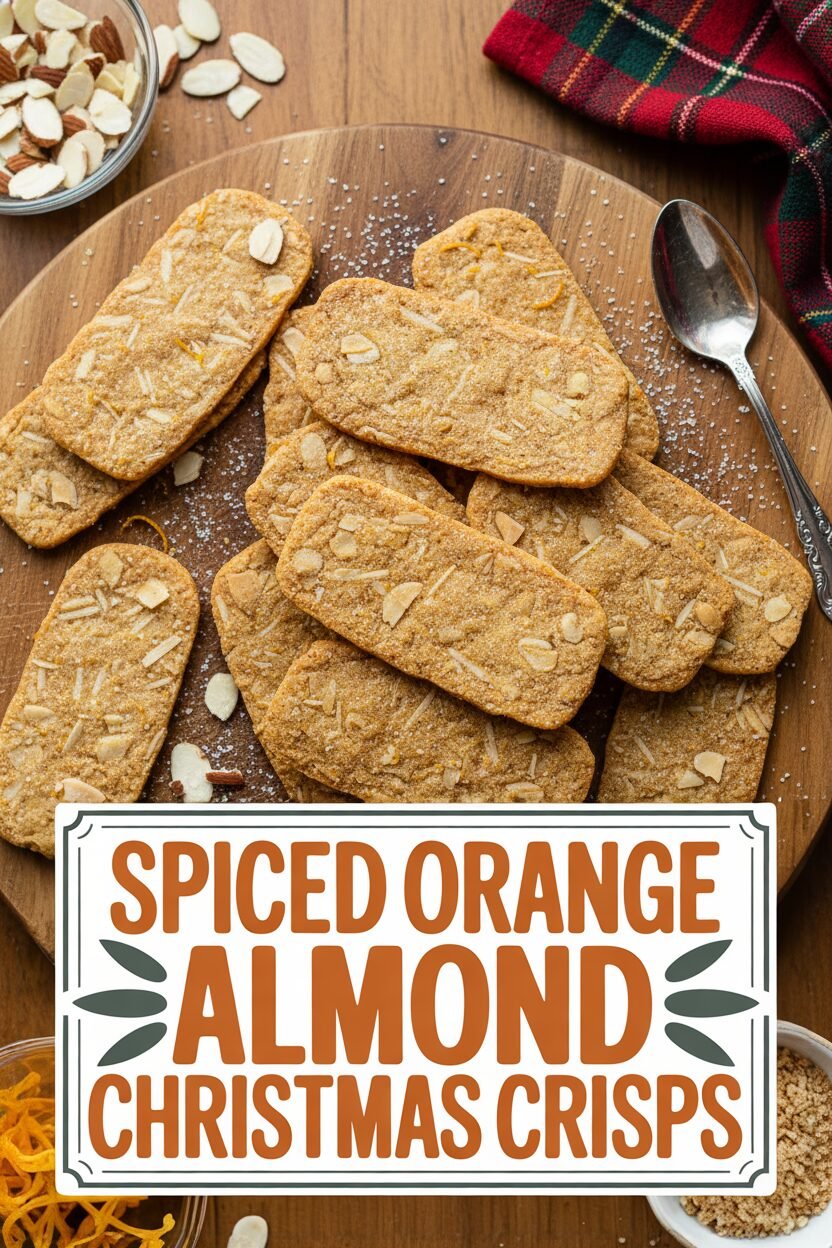 Spiced Orange Almond Christmas Crisps