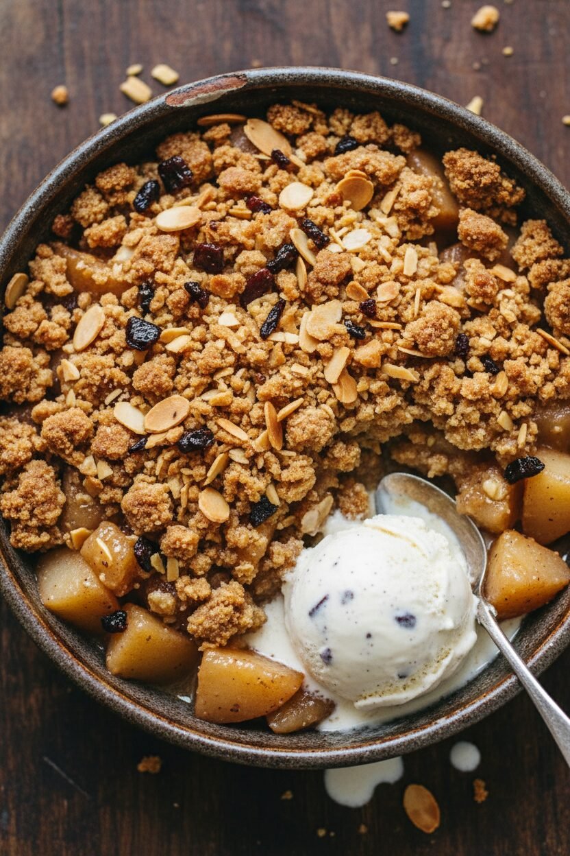 Spiced Pear and Ginger Holiday Crisp