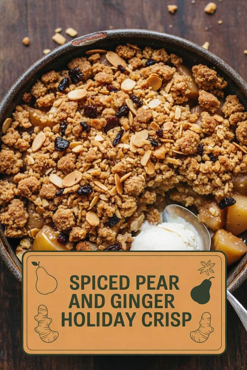 Spiced Pear and Ginger Holiday Crisp