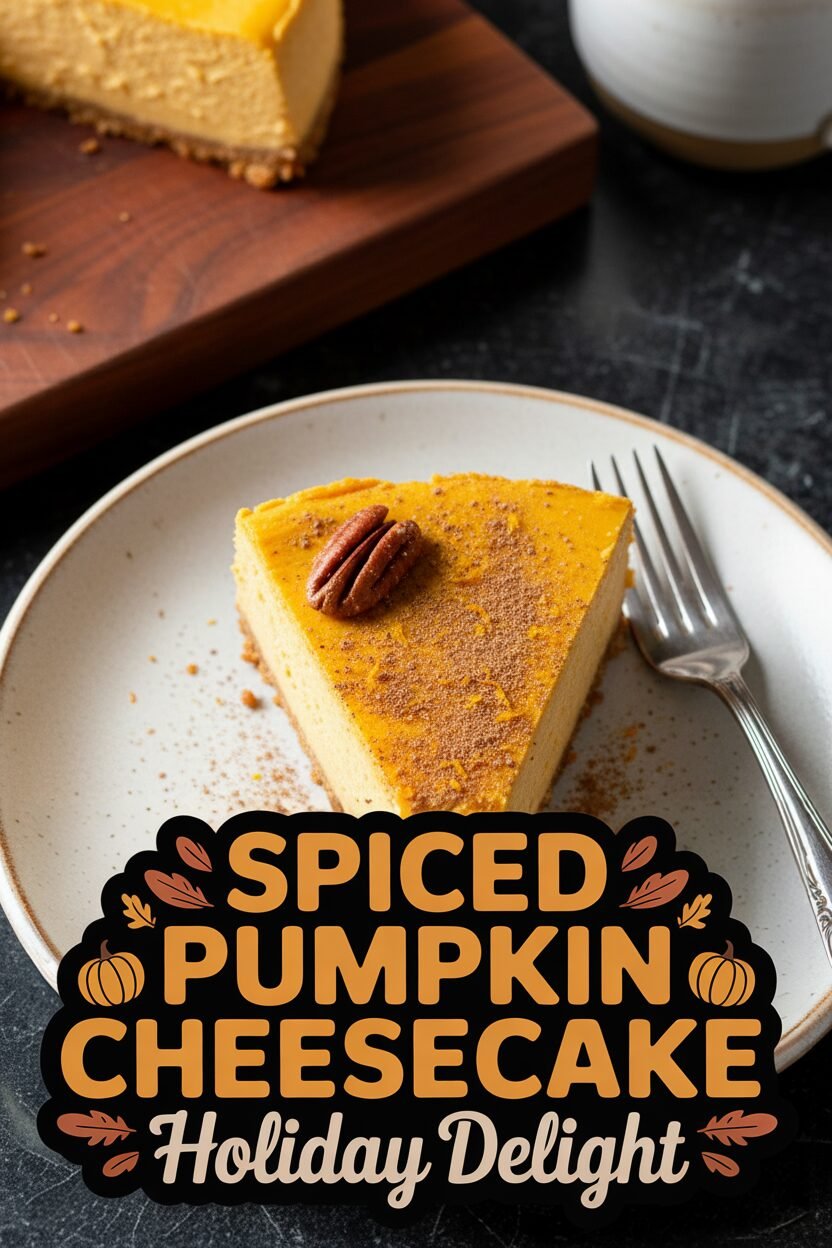 Spiced Pumpkin Cheesecake Holiday Delight