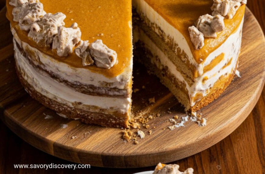 Spiced Pumpkin Ice Cream Noel Cake