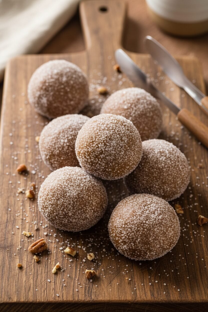 Spiced Rum Gingerbread Snowballs