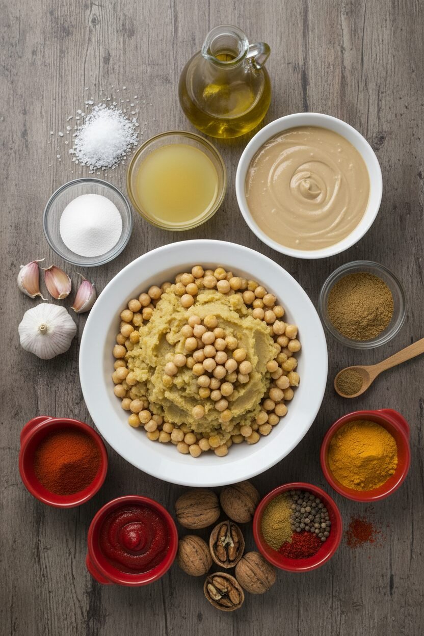 Spiced Walnut and Ultracreamy Hummus Noel