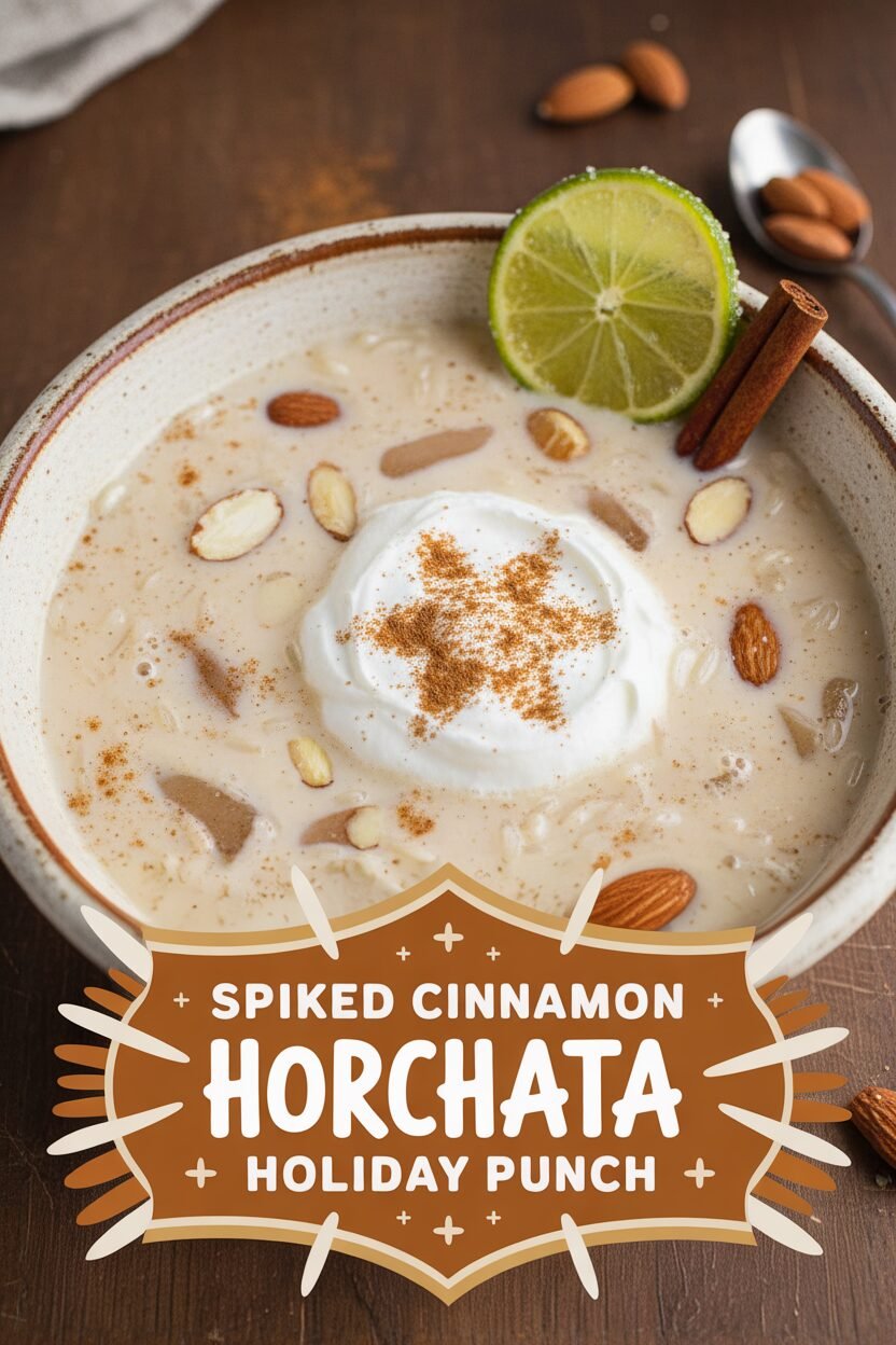 Spiked Cinnamon Horchata Holiday Punch
