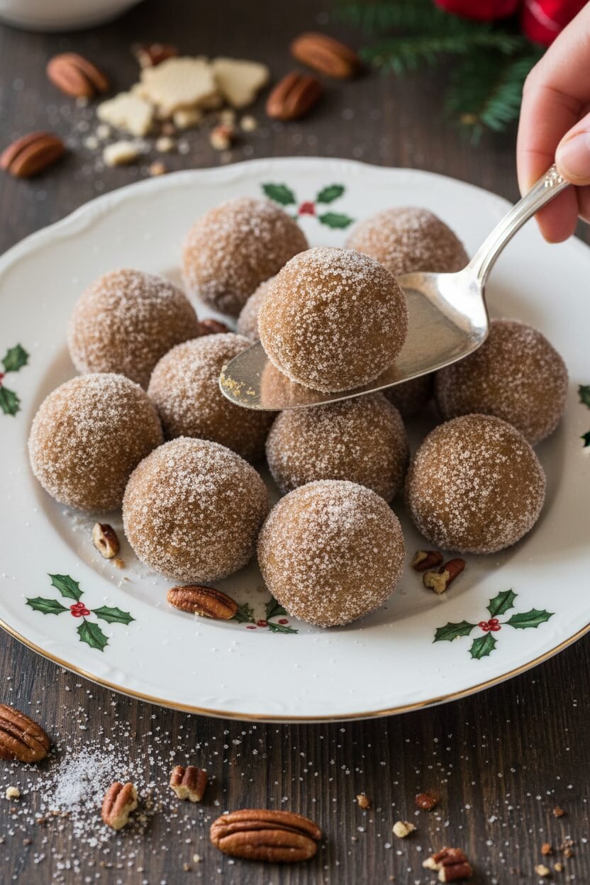Spirited Holiday Rum Ball Bites