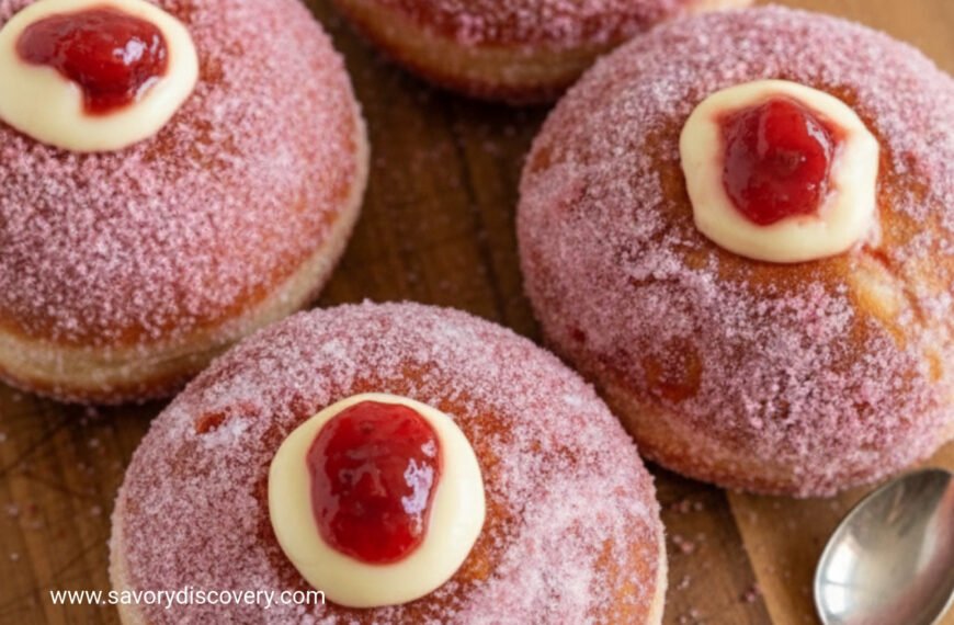Strawberry Snowglobe Doughnut Delights