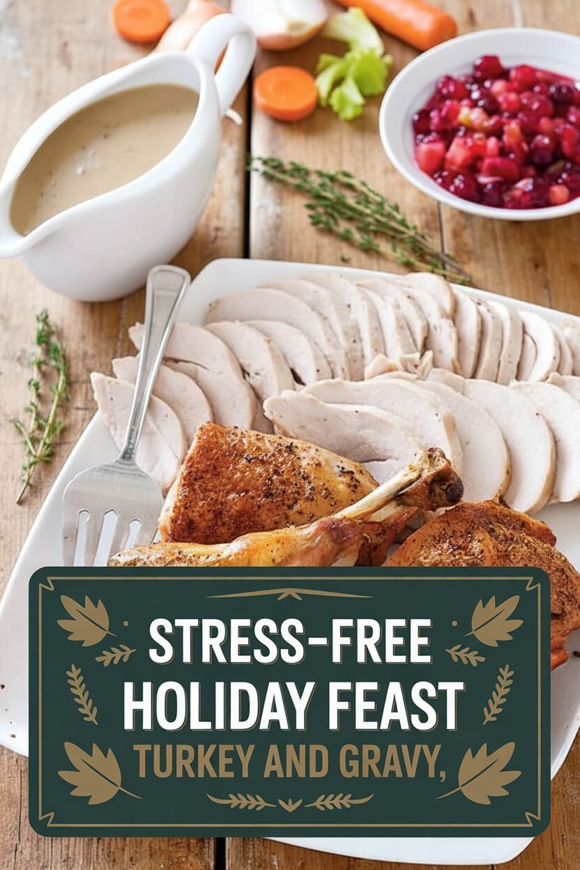 Stress-Free Holiday Feast Turkey and Gravy