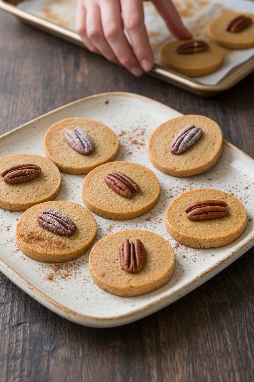 Sugar-Spared Pecan Shortbread Christmas Bites