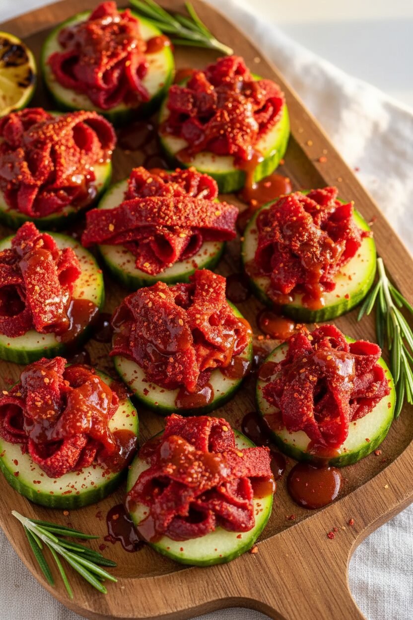 Tajin Cucumber Coins Christmas Crunch