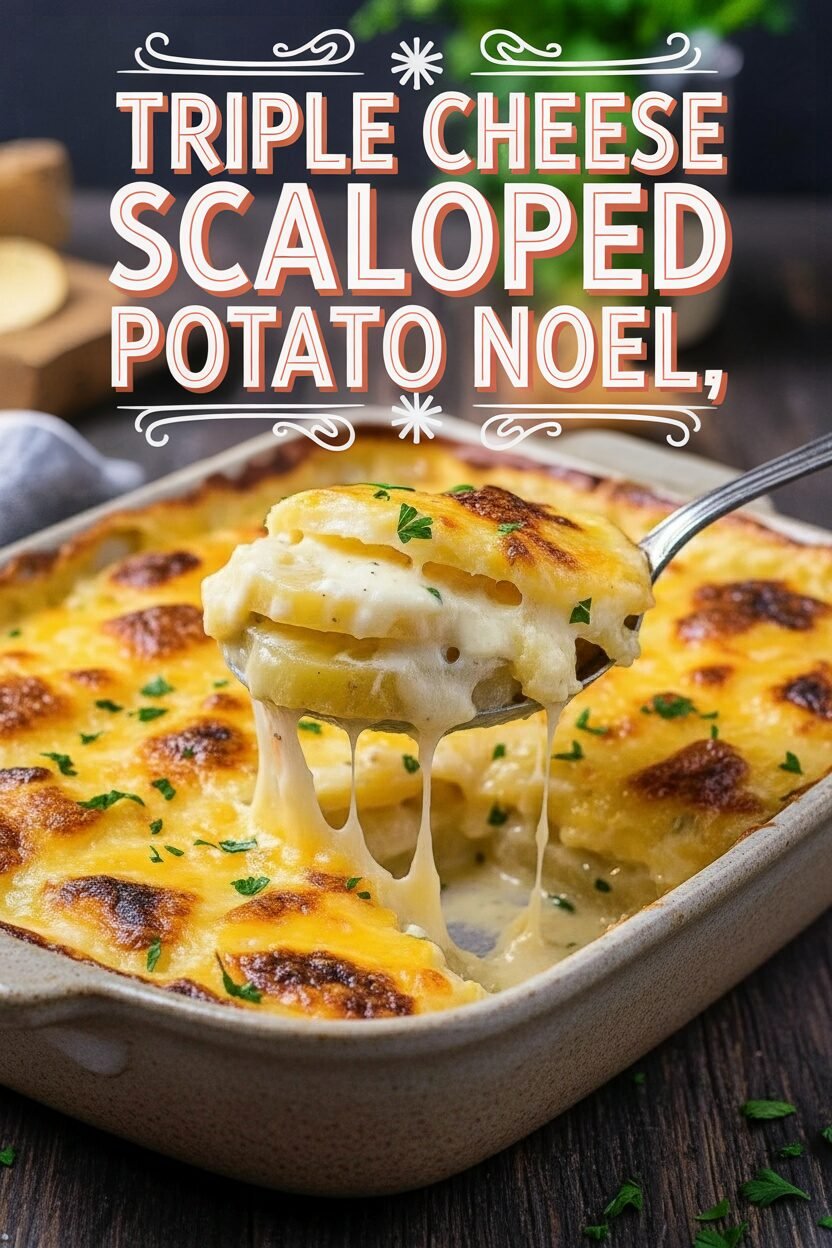 Triple Cheese Scalloped Potato Noel