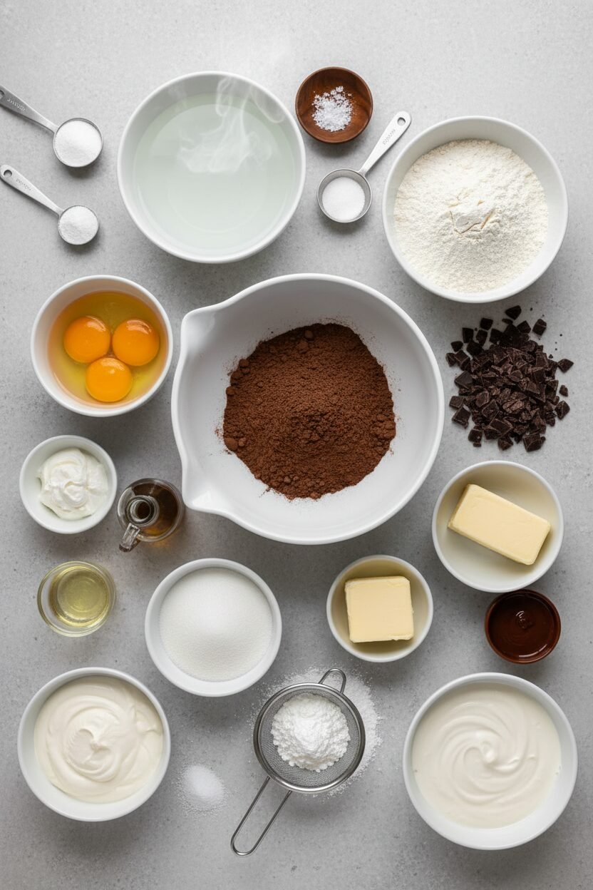 Triple Chocolate Holiday Cupcakes