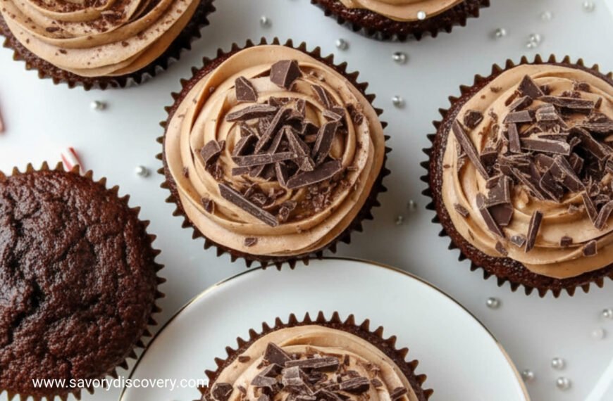 Triple Chocolate Holiday Cupcakes