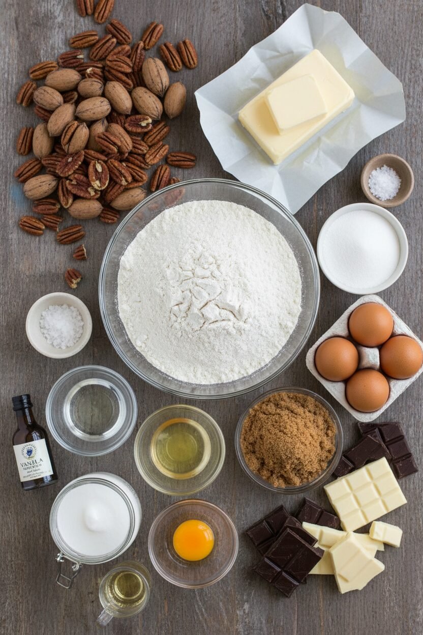 Triple Chocolate Pecan Holiday Pie