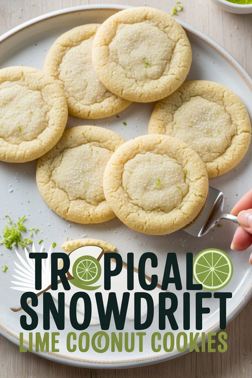 Tropical Snowdrift Lime Coconut Cookies