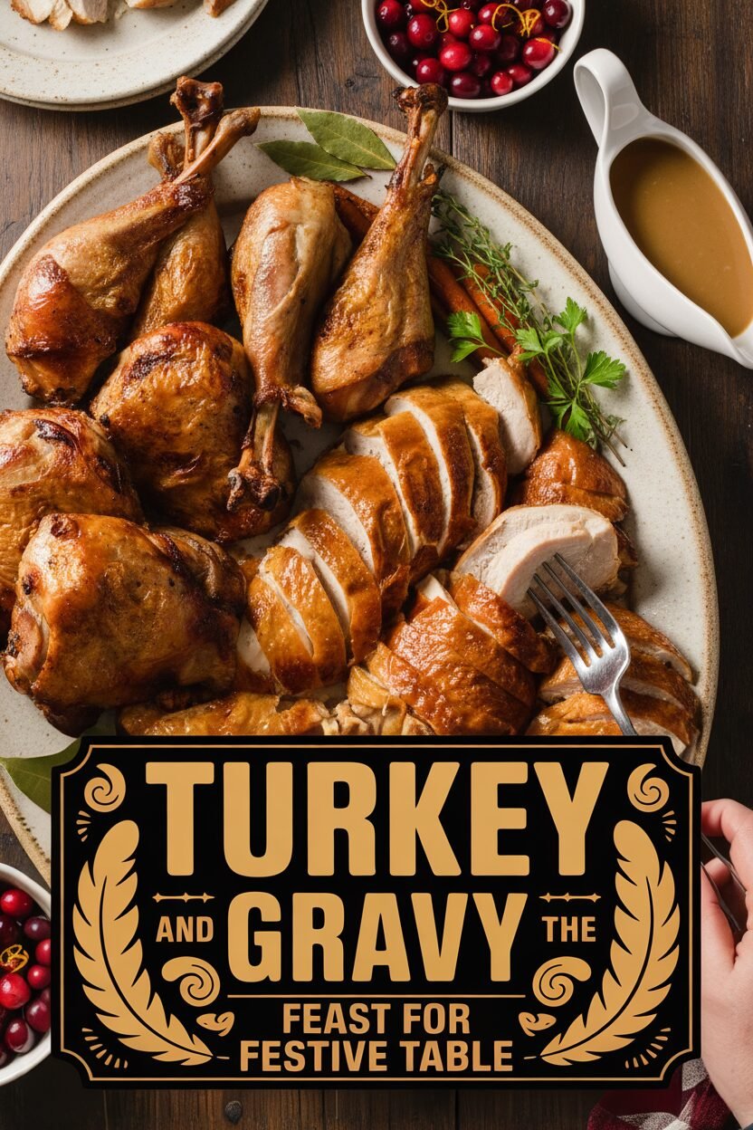 Turkey and Gravy Feast for the Festive Table