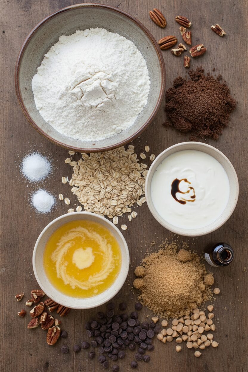 Turtle Oat Christmas Cookie Bars