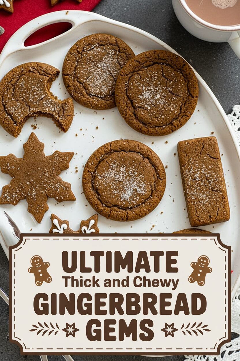 Ultimate Thick and Chewy Gingerbread Gems