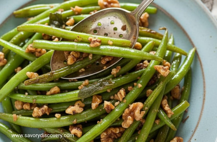 Walnut and Sage Skillet Green Beans