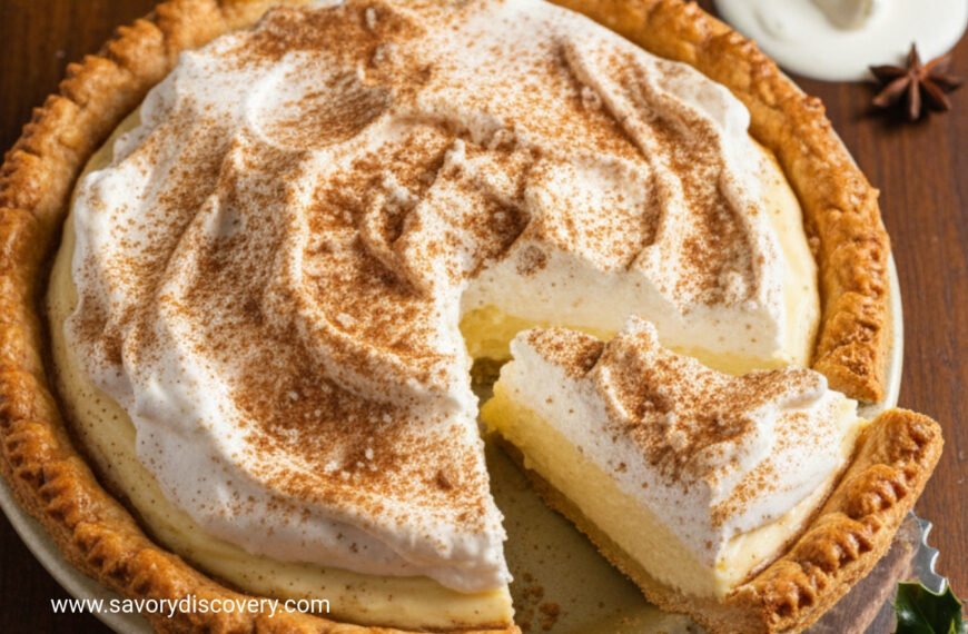 Yuletide Eggnog Cream Pie