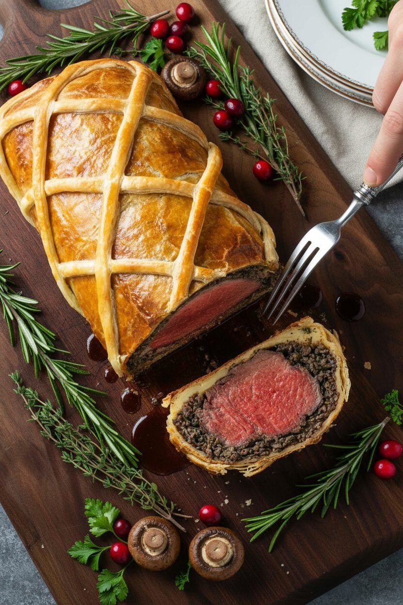 Yuletide Wellington with Festive Garnish