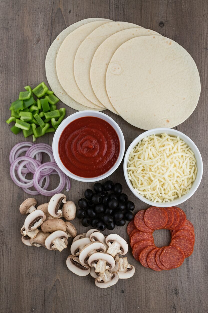 Crispy Pizza Quesadilla Fusion