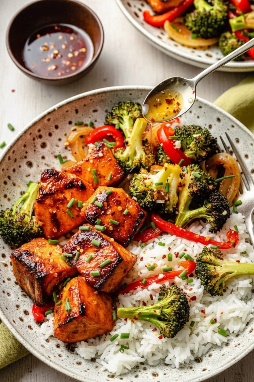 Holiday Glazed Salmon with Roasted Vegetables